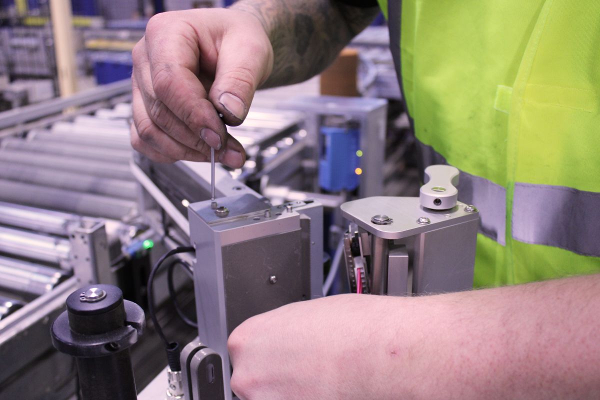 Service technician working